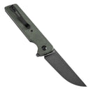 Tenable Anomaly T2038A2 – 3.14" Blackwash Nitro-V Drop Point Blade, Green Micarta Handle with Liner Lock