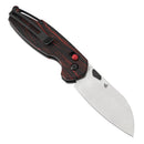 Tenable Model 6 T1022V8 – 3.1" Stonewashed 14C28N Sheepsfoot Blade, Red & Black G-mascus Handle, Crossbar Lock – Designed by Nick Swan
