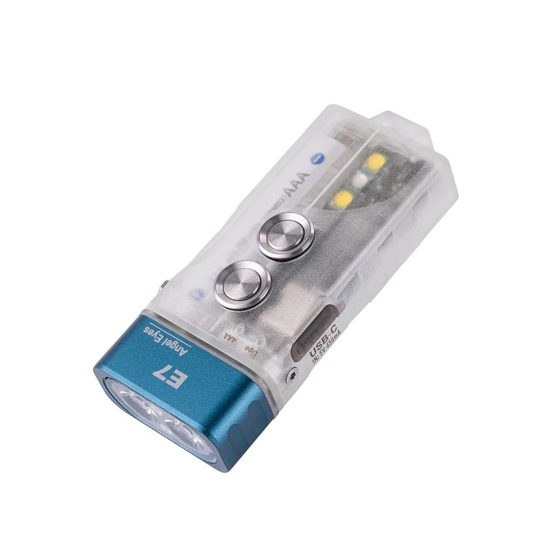 RovyVon Angel Eyes E7 700 Lumen Glow In The Dark USB-C Rechargeable Hybrid Keychain Flashlight - 6500K Cool White