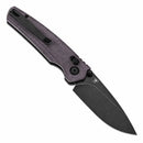Tenable Raven T2109V7 – 3.14" Blackwashed 14C28N Drop Point Blade, Purple Micarta Handle, Crossbar Lock – Designed by Black Bird Blades