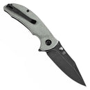 Tenable Rei T1061A2 – 3.3" Blackwash 14C28N Blade, Green Micarta Handle with Liner Lock