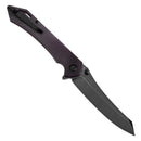Tenable Colibri Tech T1060A3 – 4.34" Blackwash Nitro-V Blade, Black & Purple G10 Handle