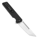 Tenable Anomaly T2038T1 – 3.14" Stonewashed Nitro-V Tanto Blade, Black G10 Handle with Liner Lock