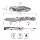 Remette Kestrel 2.83" S35VN  Titanium Gray RTPO-C