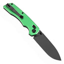 Tenable Kryo T1001V1 – 3.58" Blackwash 14C28N Blade, Green Anodized Aluminum Handle with Liner Lock