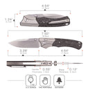 Remette WD107 3.28" M390 Titanium + Carbon Fiber