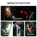 Olight Perun 3 Headlamp – Orange | 3,000 Lm Rechargeable Right‑Angle Headlamp with Dual White & Red Light Modes