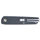 SRM Qrick - 3.23" Brushed Blade - Black G10 with Carbon Fiber Overlay - 408L-KB