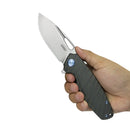 Kubey Knife Tityus 3.39" 14C28N Countoured Titanium KUB360E