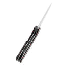 Tenable Bömbur T1054C1 – 3.53" Stonewashed D2 Blade, Black & Red G-Mascus Handle with Liner Lock