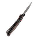 Tenable Model 6 T1022V7 – 3.1" Blackwash 14C28N Sheepsfoot Blade, Red & Black G-mascus Handle, Crossbar Lock – Designed by Nick Swan
