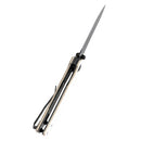 Tenable Fermi T1122A1 – 3.11" Black TiCN-Coated 14C28N Blade, Ivory White G10 Handle with Liner Lock