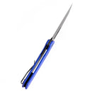 Kansept Egress 3.47" Black Stonewashed 14C28N Blue G10 T1033A2