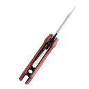 Kansept Mini Korvid 1.45" Black Stonewashed 154CM Red Canvas Micarta Handle T3030M2