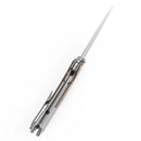 Kansept Fenrir K1034P1 – 3.48″ CPM‑S35VN Harpoon-Flipper, Titanium with Amber Ultem Inlay
