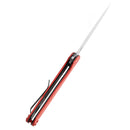 Kansept Qilin 3.43" Damascus Red G10 K1047A1