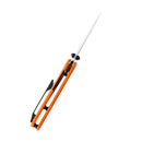 Kansept Little Main Street T2015AW – 2.26" 154CM Blade, Orange G10 Handle with Skull Print, Dirk Pinkerton Design