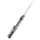 Kansept Deadite 3.52" Clip point Beadblasted Titanium + Titanium with Lightning Strike Finish Plain Blue K1081A2