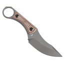 Kansept Niko 3.54" D2 Brown Micarta with Frag Pattern G004A8