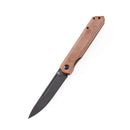 Kansept Prickle T1012A5 – 3.53" Black TiCN-Coated 154CM Drop Point Blade, Brown Micarta Handle, Liner Lock – Designed by Max Tkachuk