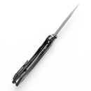 Kansept Pretatout 3.56" Damascus Carbon Fiber,G10 Black K1032D3