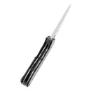 Tenable Bömbur T1054A3 – 3.53" Stonewashed D2 Blade, Twill Carbon Fiber Handle with Liner Lock