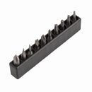 Black titanium bit driver bit holder with multiple bits for outdoor camping tools