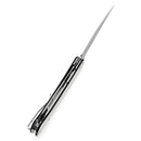 Tenable Kratos T1024A5 – 3.79" Nitro-V Stonewashed Drop Point Blade, Black & White G10 Handle, Liner Lock – Designed by Ostap Hel