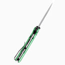 Tenable Kryo T1001V1 – 3.58" Blackwash 14C28N Blade, Green Anodized Aluminum Handle with Liner Lock