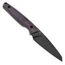 Tenable Parr Outdoor Fixed Blade Knife – 3.12" Reverse Tanto 14C28N Blade, Purple Micarta Handle, Kydex Sheath – G011B1