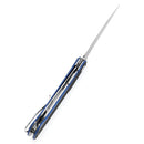 Tenable Kratos T1024A2 – 3.79" Nitro-V Blackwash Drop Point Blade, Black & Blue G10 Handle, Liner Lock – Designed by Ostap Hel
