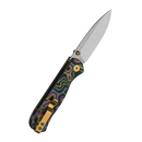 QSP Ferret Mardi Gras Exclusive 3in Nitro V Stonewashed Blade G10 Handles