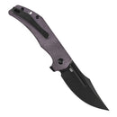 Tenable Orion B1089C1 – 3.07" Blackwash Nitro-V Clip Point Folding Knife, Purple Micarta Handle, Liner Lock, JB Stout Design