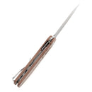 Tenable Einar T2072A5 – 3.13" Stonewashed Nitro-V Drop Point Blade, Brown Micarta Handle