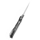 Tenable Model 6 T1022V1 – 3.1" Satin 14C28N Blade, Twill Carbon Fiber Handle with Crossbar Lock