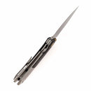 Kansept Fenrir 3.48" Damascus Beadblasted Titanium+ Shred Carbon Fiber Black K1034B1