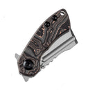 Kansept Mini Korvid 1.45" Stonewashed CPM-S35VN Copper Carbon Fiber Black Copper K3030B1