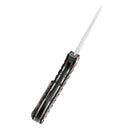 Tenable Bömbur T1054C1 – 3.53" Stonewashed D2 Blade, Black & Red G-Mascus Handle with Liner Lock