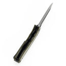 Tenable Bömbur T1054A4 – 3.53" Blackwash D2 Drop Point Blade, Green Micarta Handle