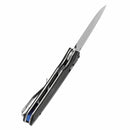 Tenable Raven T2109V4 – 3.14" Stonewashed 14C28N Drop Point Blade, Black G10 Handle, Crossbar Lock – Designed by Black Bird Blades