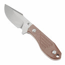 Tenable Tiny Dancer G014A5 – 3.17" Stonewashed D2 Drop Point Blade, Brown Micarta Handle, Fixed Blade EDC Knife – Designed by JB Stout