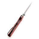 Kansept Beaver 3.44" Stonewashed Nitro-V Dark Red Anodized Aluminum T1105V3
