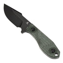 Tenable Tiny Dancer G014A6 – 3.17" Blackwash D2 Drop Point Blade, Green Micarta Handle, Fixed Blade EDC Knife – Designed by JB Stout