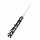 Tenable Rafe L 3.19" Satin 14C28N Purple and Black G10 T1048A5aTenable Rafe L T1048A5 – 3.19" Satin 14C28N Blade, Purple & Black G10 Handle with Liner Lock