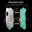 Remette Woodpecker RTWP-IG – 2.95" M390 Reverse Tanto, Crystallized Titanium