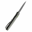 Tenable Raven T2109V5 – 3.14" Blackwashed 14C28N Drop Point Blade, Green Micarta Handle, Crossbar Lock – Designed by Black Bird Blades