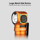 Olight Perun 3 Headlamp – Orange | 3,000 Lm Rechargeable Right‑Angle Headlamp with Dual White & Red Light Modes