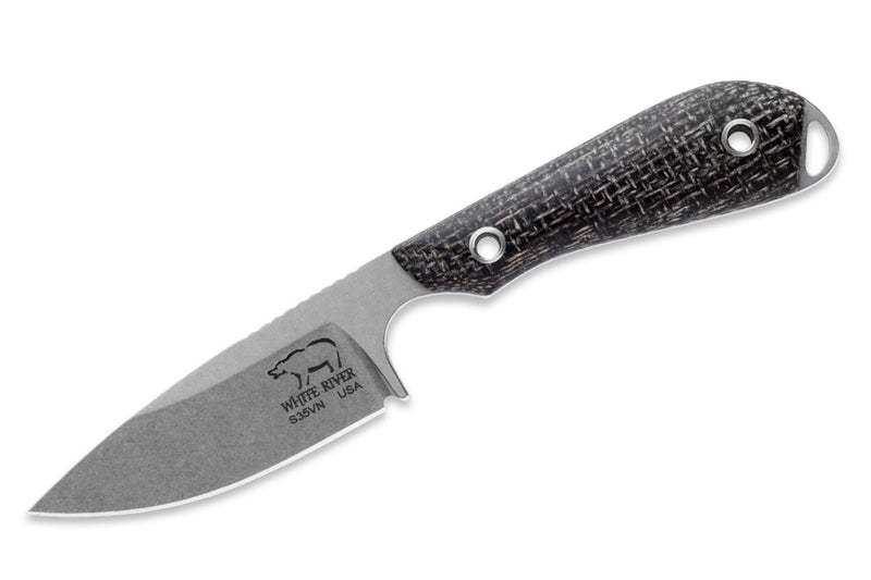 White River Knife & Tool M1 Caper Fixed Blade 3in S35VN Steel Black Micarta Handles