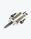 Benchmade Bailout 537BK-06 Ranger Green Grivory handle and component detail