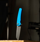 Pro-Tech Malibu 5403-Blue blade detail – DLC black CPM MagnaCut reverse tanto